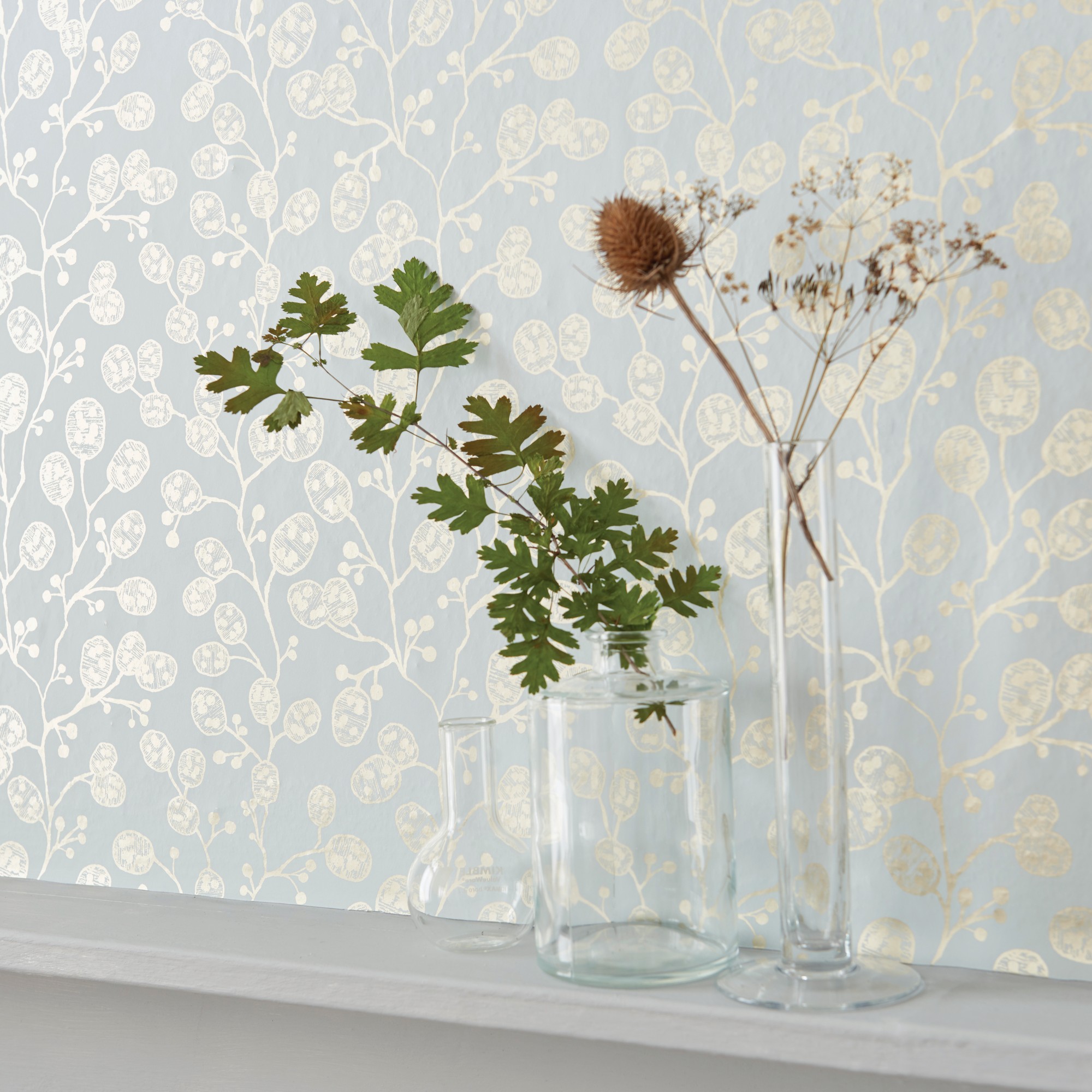 Honesty Wallpaper W0092 05 By Clarke And Clarke In Mineral Gold